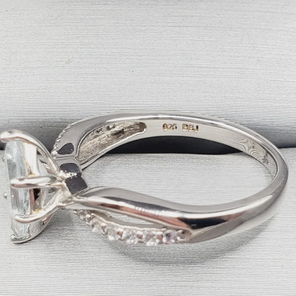 Marquise Cut Aquamarine Solitaire Ring
